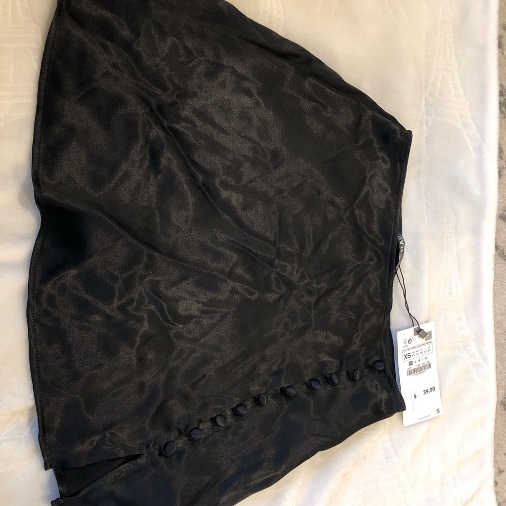 Brand new silk black mini skirt from Zara